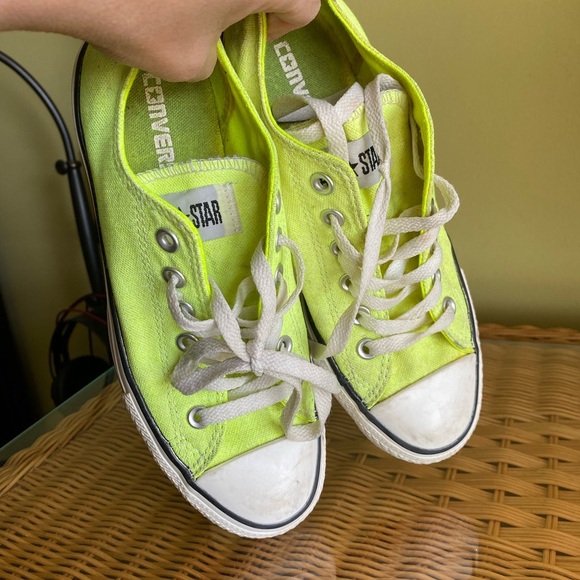 Converse Kids Lime Green Sneakers - Picture 2 of 3